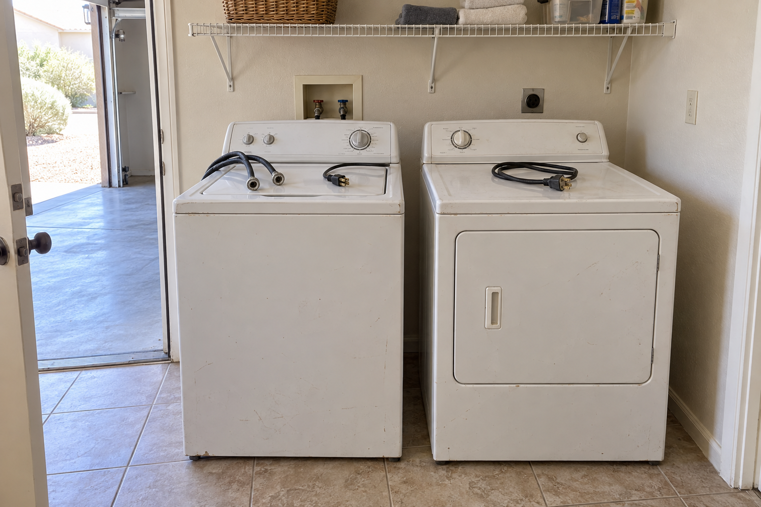 washer and dryer ready for pickup