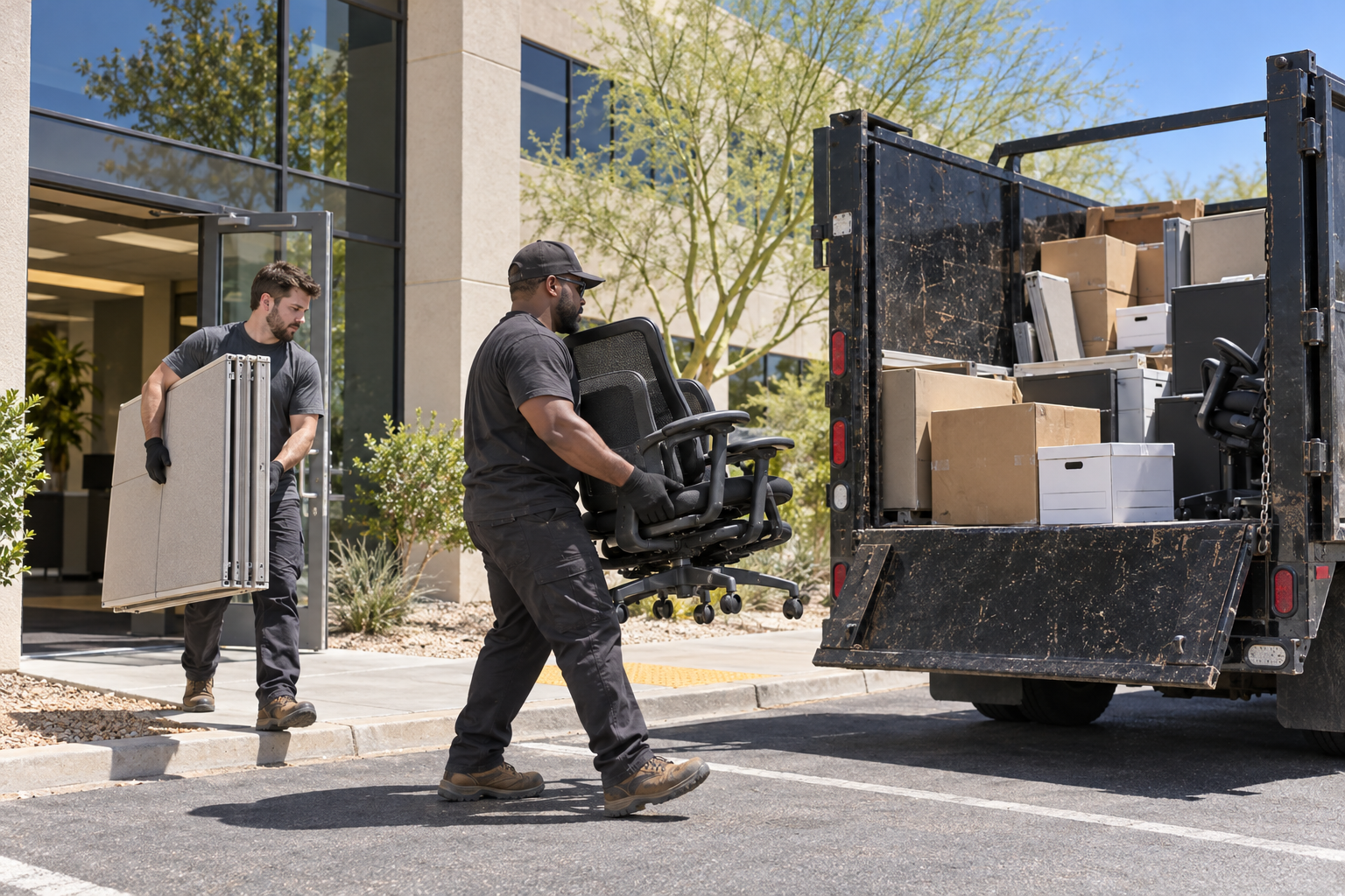 commercial junk removal at a Phoenix office
