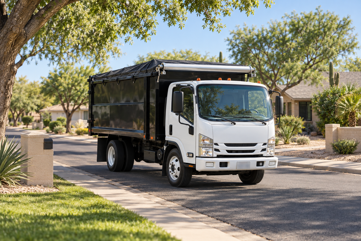 junk removal truck on a Glendale street