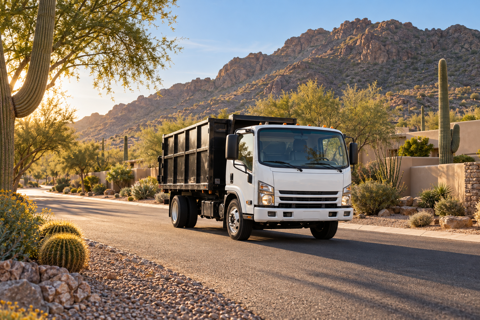 junk removal truck on a Paradise Valley street